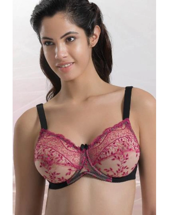 SİYAH BORDO MI Emay 148 B Balenli Toparlayıcı Sütyen