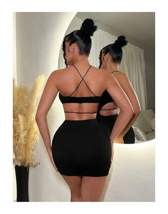 Siyah Fantezi Elbise 5086