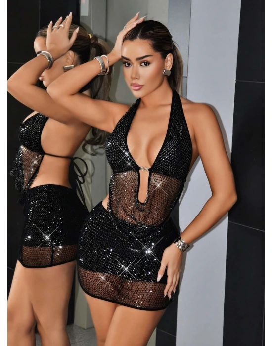 Siyah Fantezi Elbise 5120