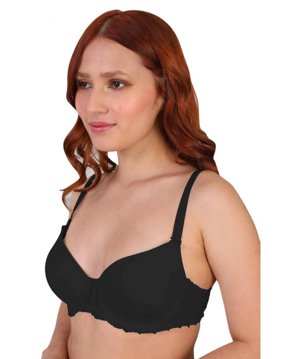 SİYAH MI 189B Pedli Dantelli Balenli Sütyen