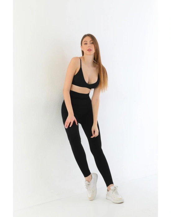 SİYAH MI 3904 Göğüs Altı Yüksek Bel Toparlayıcı Tayt