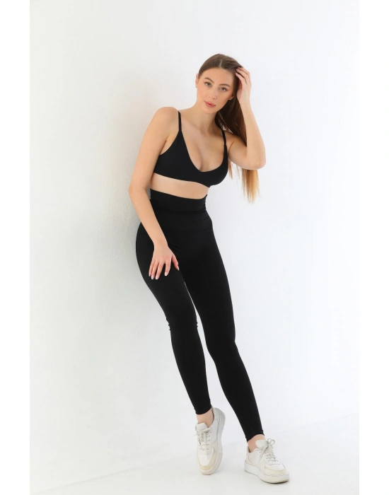 SİYAH MI 3904 Göğüs Altı Yüksek Bel Toparlayıcı Tayt