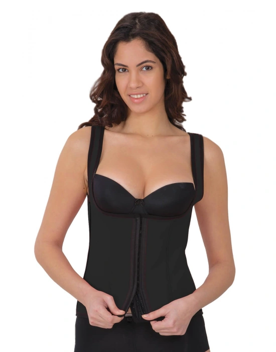 SİYAH MI 9173 Agraflı Göğsü Açık Atlet Korse