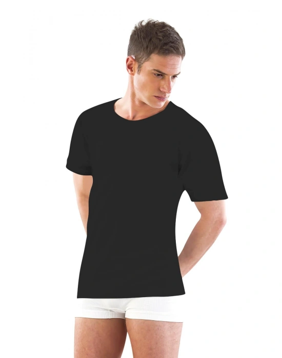 SİYAH MI Emay 12350 R Yarım Kol Erkek Atlet