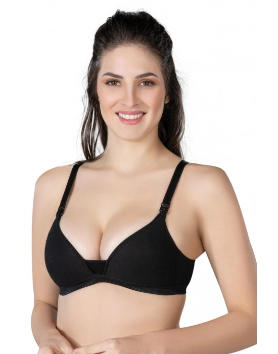 SİYAH MI Emay 1422 Modal Cotton Kaplı Emzirme Sütyen