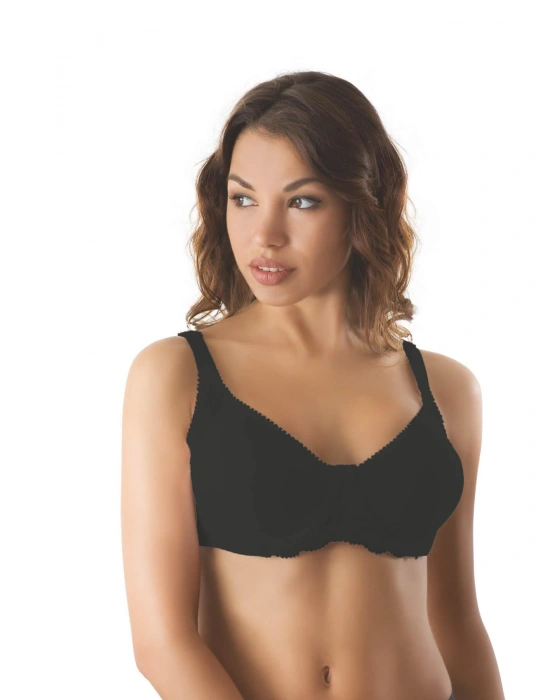 SİYAH MI Emay 164 C Balenli Dantelli Sütyen