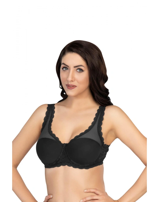 SİYAH MI Emay 172 B PEDLİ DANTELLİ BALENLİ MİNİMAZER SÜTYEN