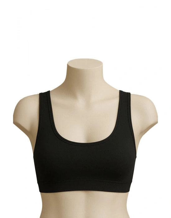 SİYAH MI Emay 1816 6'Lı Pedli Kalın Askılı Alıştırma Sütyeni