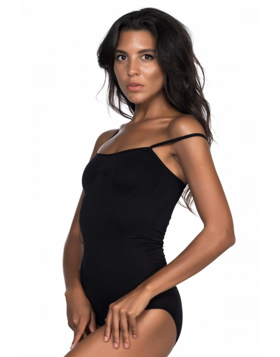 SİYAH MI Emay 1923 Soft İp Askılı Çıtçıtlı  Body