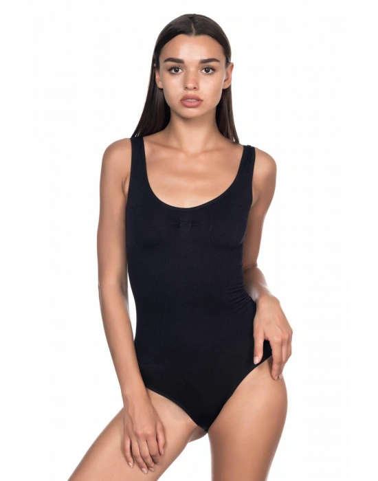 SİYAH MI Emay 1924 Soft Kalın Askıllı Çıtçıtlı Body