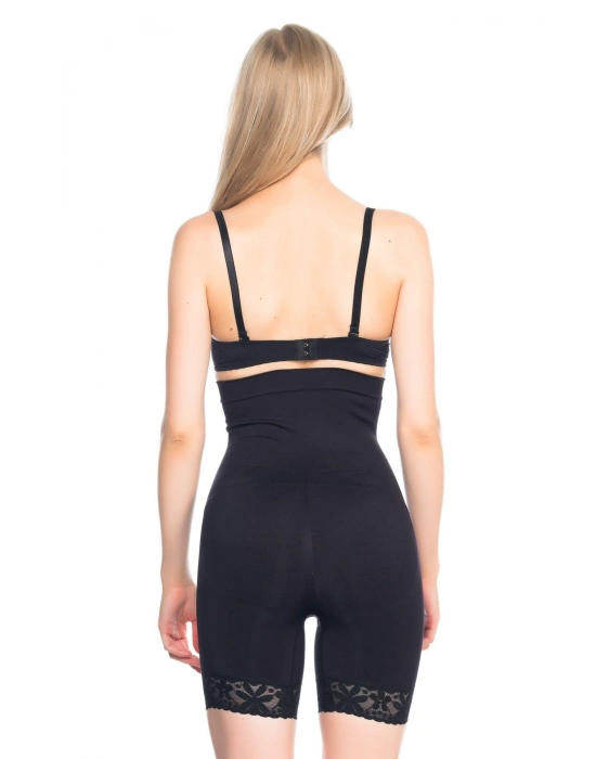 SİYAH MI Emay 2027 Yüksek Bel Dantelli Paçalı Korse