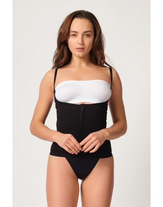 SİYAH MI Emay 2030 Agraflı Göğsü Açık Atlet Korse