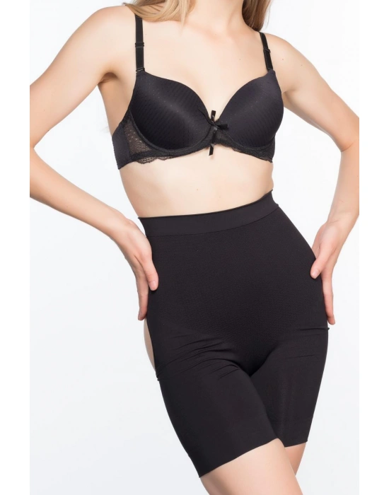 SİYAH MI Emay 2032 Popo Açık Masajlı Boxer Korse