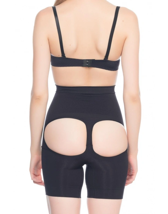 SİYAH MI Emay 2032 Popo Açık Masajlı Boxer Korse