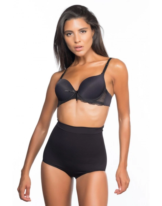 SİYAH MI Emay 2057 Yüksek Bel Masajlı Slip Korse