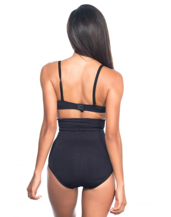 SİYAH MI Emay 2079 Yüksek Bel Desenli Double Slip Korse