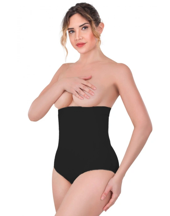SİYAH MI Emay 2080 Yüksek Bel Çıtçıtlı Slip Korse