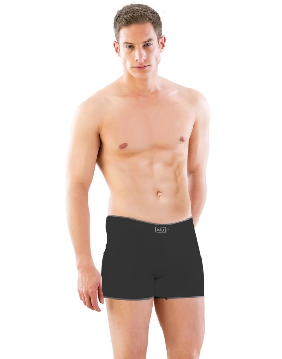 SİYAH MI Emay 2108 Seamless uzun Erkek Boxer