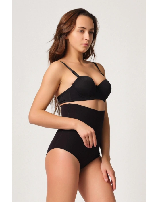 SİYAH MI Emay 2708 Lazer Yüksek Bel Kesim Slip Korse