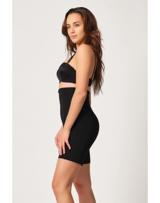 SİYAH MI Emay 2814 Double Yüksek Bel Boxer Lazer Korse