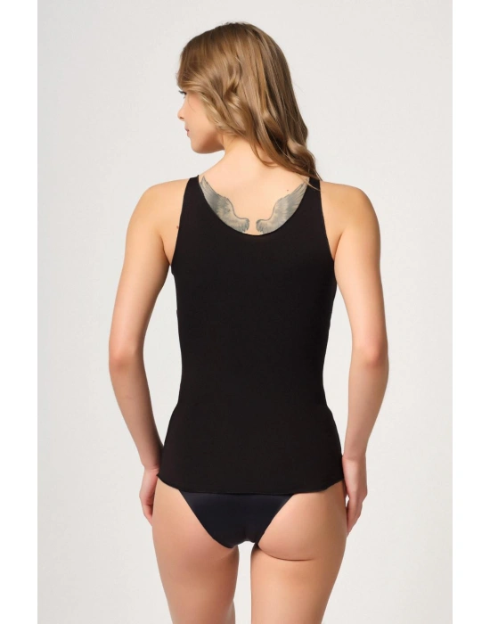 SİYAH MI Emay 2815 Double Cotton Korse Atlet