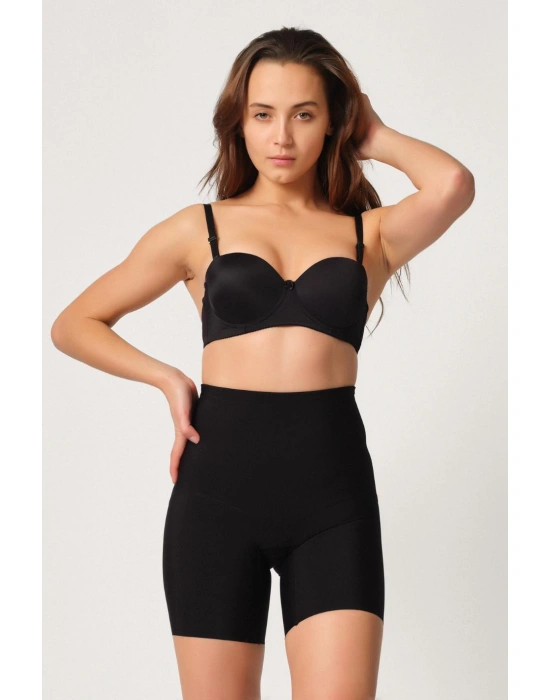 SİYAH MI Emay 2816 Yüksek Bel Boxer Lazer Korse