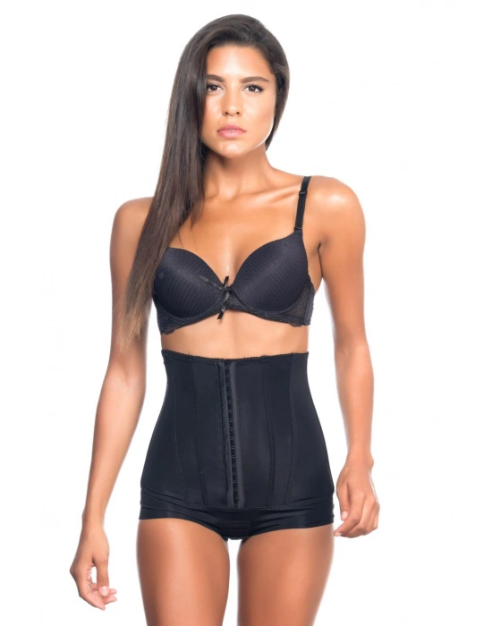 SİYAH MI Emay 2824 Yüksek Bel Balen Agraflı Slıp Lazer Korse