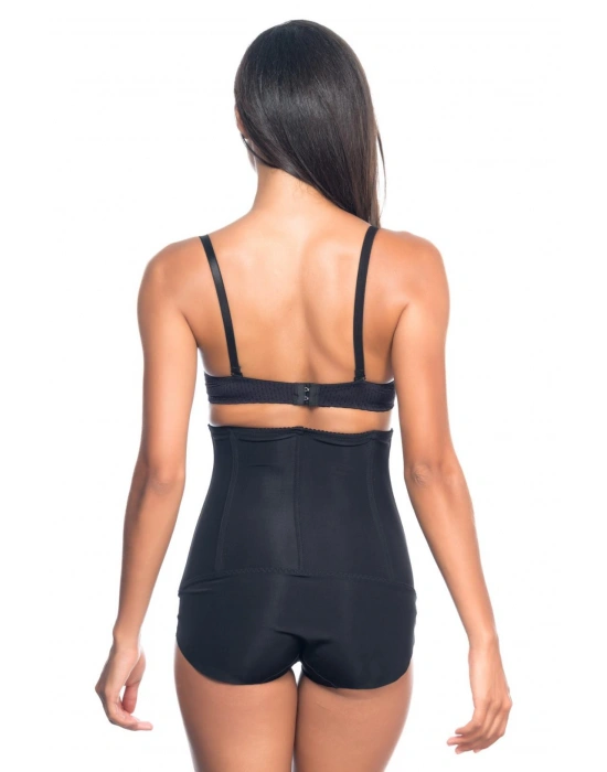 SİYAH MI Emay 2824 Yüksek Bel Balen Agraflı Slıp Lazer Korse