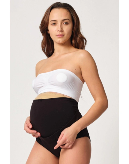 SİYAH MI Emay 2825 Cotton Hamile Karın Destekleyici Slip Korse
