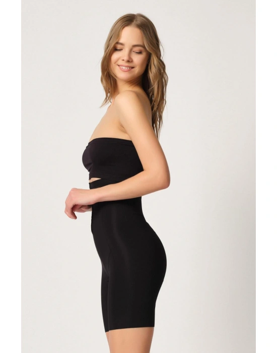 SİYAH MI Emay 2832 Yüksek Bel Balen Destekli Agraflı Lazer Korse