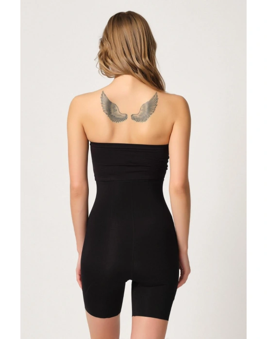 SİYAH MI Emay 2832 Yüksek Bel Balen Destekli Agraflı Lazer Korse