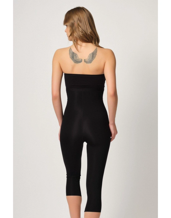 SİYAH MI Emay 2868 Fermuarlı Kapri Tayt Lazer Korse