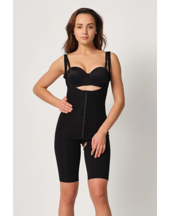 SİYAH MI Emay 2915 Agraflı Yelek Karyoka Destekli Boy Korse