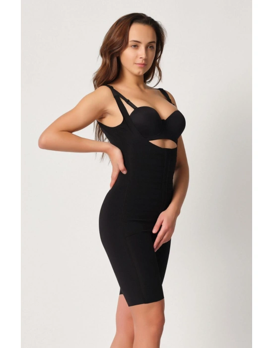 SİYAH MI Emay 2915 Agraflı Yelek Karyoka Destekli Boy Korse