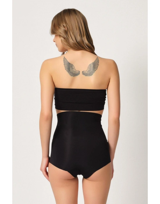 SİYAH MI Emay 2920 Yüksek Bel Karın Desteklı Slip Lazer Korse