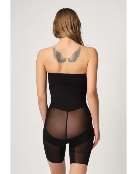 SİYAH MI Emay 2929 Double Tül Paçalı Lazer Korse