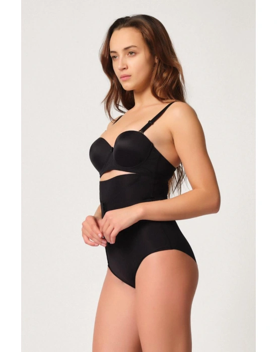 SİYAH MI Emay 2932 Double Karın Agraf Destekli Slip Lazer Korse