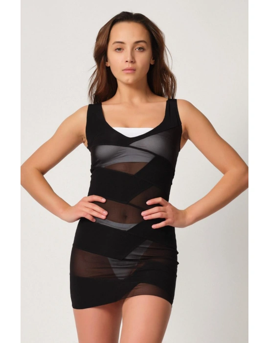 SİYAH MI Emay 2934 Toparlayıcı Elbise Lazer Korse