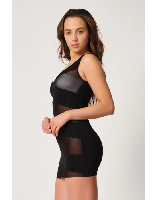SİYAH MI Emay 2934 Toparlayıcı Elbise Lazer Korse