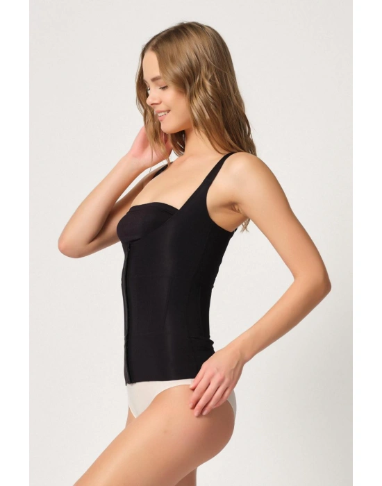 SİYAH MI Emay 2946 Göğüs Altı Balen Destekli Atlet Korse