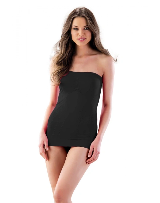 SİYAH MI Emay 5005 Soft Desenli Straplez Atlet