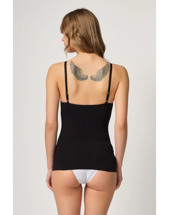 SİYAH MI Emay 5038 İp Askılı Fantazi Atlet Korse