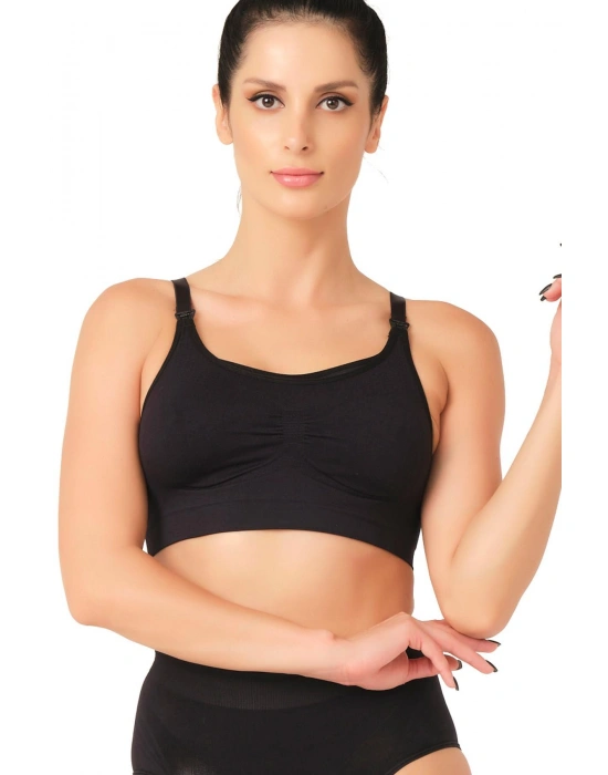 SİYAH MI Emay 5320 Agraflı Emzirme Sütyen