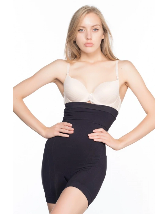 SİYAH MI Emay 7026  Yüksek Bel Paçalı Korse