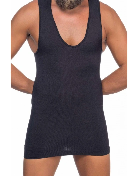 SİYAH MI Emay E1003 V Yaka Erkek Korse Atlet