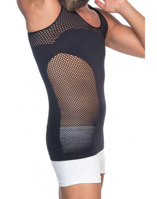 SİYAH MI Emay E1006 Fileli Erkek Korse Atlet