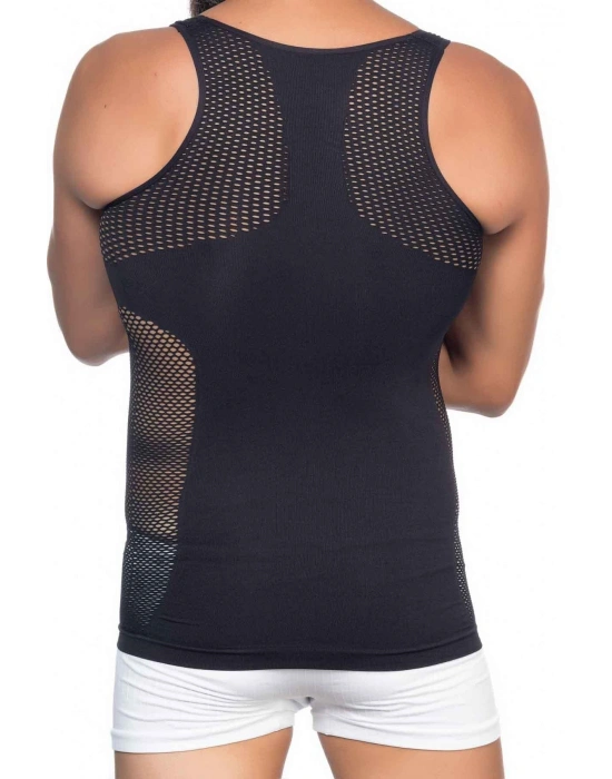 SİYAH MI Emay E1006 Fileli Erkek Korse Atlet