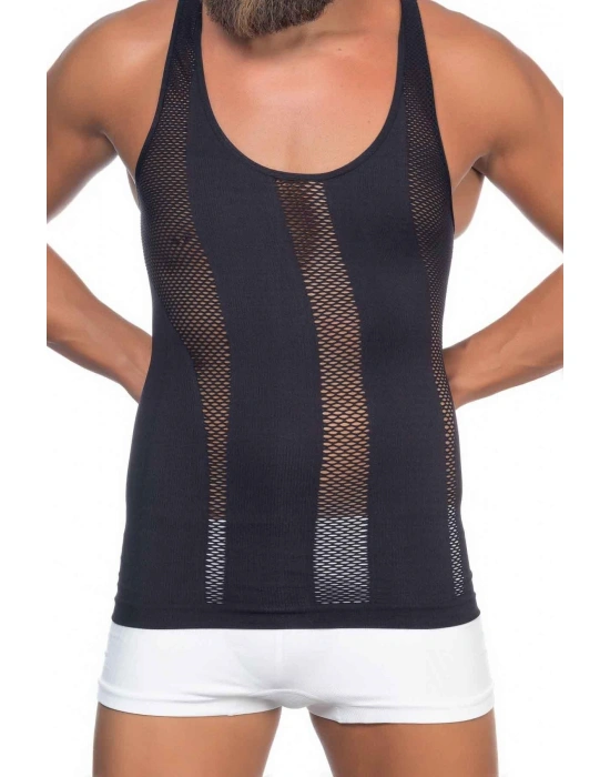 SİYAH MI Emay E1009 Fileli Erkek Korse Atlet