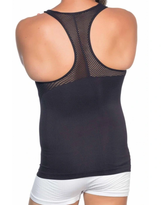 SİYAH MI Emay E1009 Fileli Erkek Korse Atlet