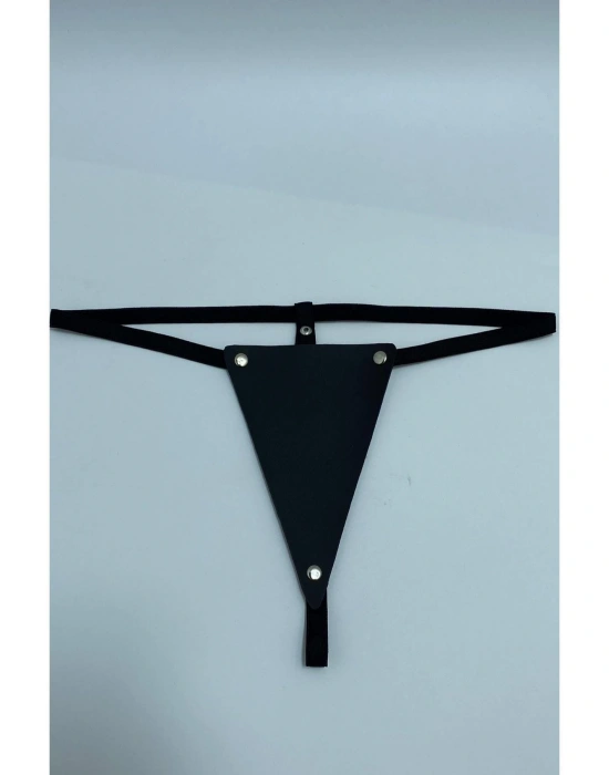 Suni Yumuşak Deri Harness Fantezi Sexi Tanga Külot  81077